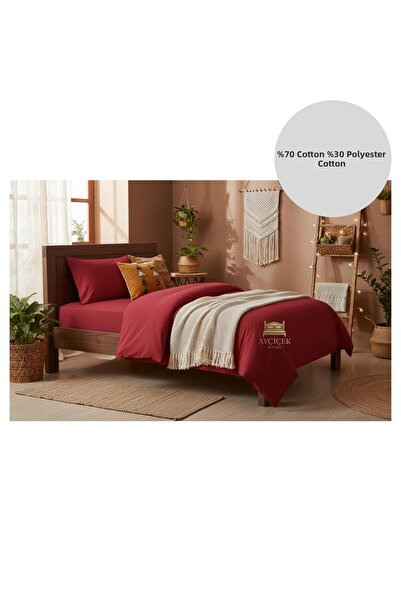 ayçiçek home Single Bedding Set 100/200 Non-Elastic Bed Sheet 150/215 Quilt S...