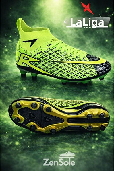 LALİGA حذاء رياضي للجنسين من Air مع جوارب مدمجة للملاعب العشبية والأرضيات الع...