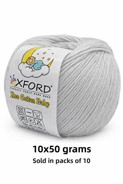 Oxford İplik 10 عبوات من القطن الصديق للبيئة للأطفال - خيط قطني رفيع - كروشيه...