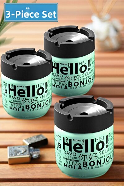 GLUS " 3 τμχ " Γυάλινο τασάκι χωρίς άρωμα