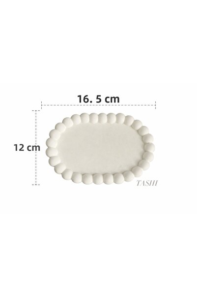 TASHI DESIGN Pure Series Oval Form Decorative Base - Candle & Jewelry Plate -...