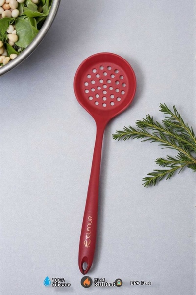 elfnur Hard Tip Heat Resistant Fireproof Non-Stick Silicone Colander 33 cm