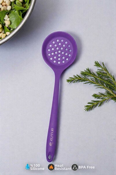 elfnur Hard Tip Heat Resistant Fireproof Non-Stick Silicone Colander 33 cm