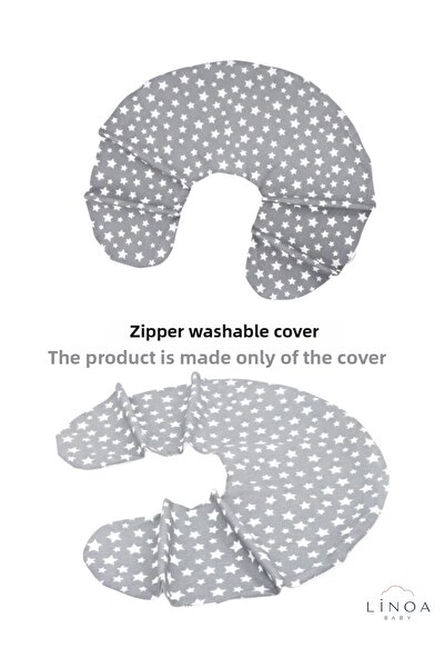 LinoaBaby Cover, Double-Sided Nursing Pillow Cover/Baby Support Cushion Cover...