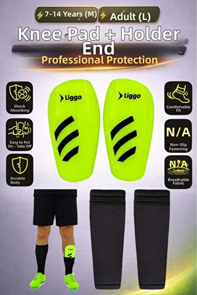 Liggo واقي ساق احترافي مع جوارب، واقي ساق للبالغين، واقي ساق للأطفال