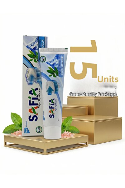 Safia معجون أسنان بالشاي الأخضر وملح الهيمالايا 15×60 مل