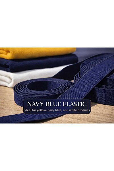 Beyna ALBASTRU ÎNCHIS 3 CM ELASTIC PENTRU TAILĂ, PĂRĂȚI ȘI PANTALONI 1 PACHET...