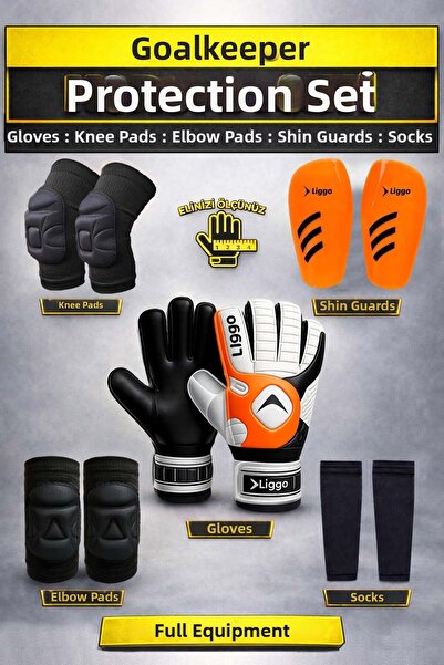 Liggo Adult And Child Goalkeeper Gloves Knee Pads Elbow Pads Shin Guard Leggi...