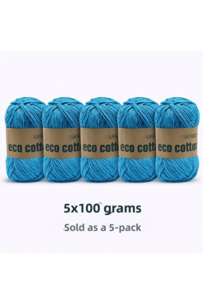 Oxford İplik 5 عبوات من القطن البيئي - 100 جرام 200 متر خيط حياكة من القطن ال...