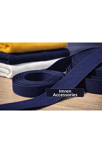 İMREN AKSESUAR Albastru Marin 3 Cm Super Elastic Talie, Blat și Pantaloni 1 P...