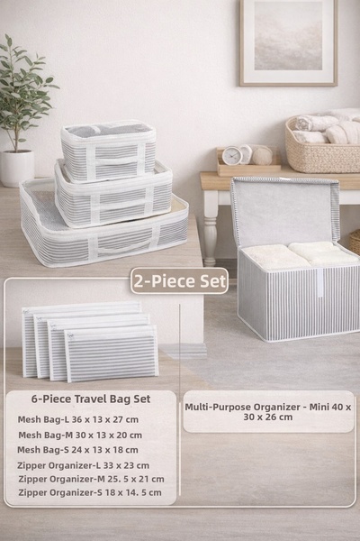 PONÇİK BEBEK Multi-Purpose Under-Bed Organizer Mega Storage Box & Set of 6 Tr...