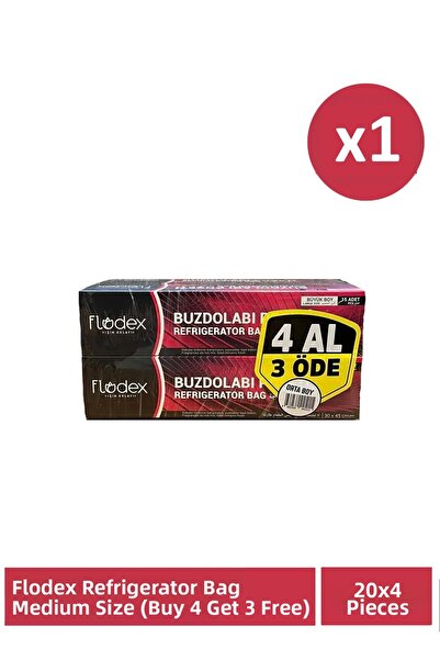 FLODEX ثلاجة Buy 3 Pay - 20 قطعة × 4 (80 قطعة) أكياس