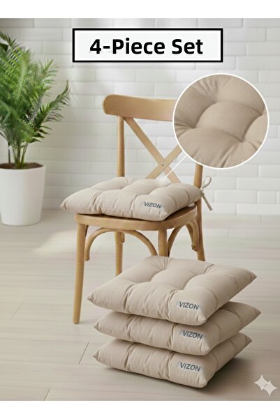 Mirayra Tekstil Set de 4 perne pentru scaune de grădină, balcon, sufragerie, ...