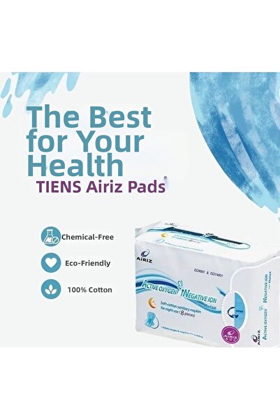 TİENS AİRİZ HİJYENİK PED تيينز أيريز وسادة ليلية بالأكسجين النشط والأيونات ال...