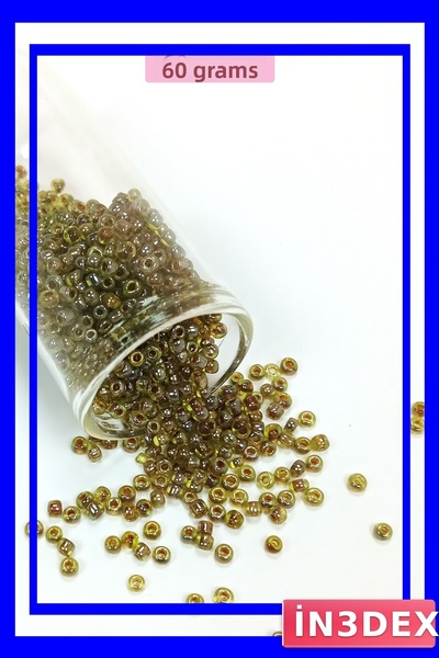 İN3DEX Green Black Bulk Glass Beads 3mm Hobby Material