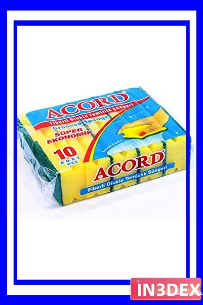 İN3DEX Corrugated Dish Sponge 10 Pack Economical Cleaning