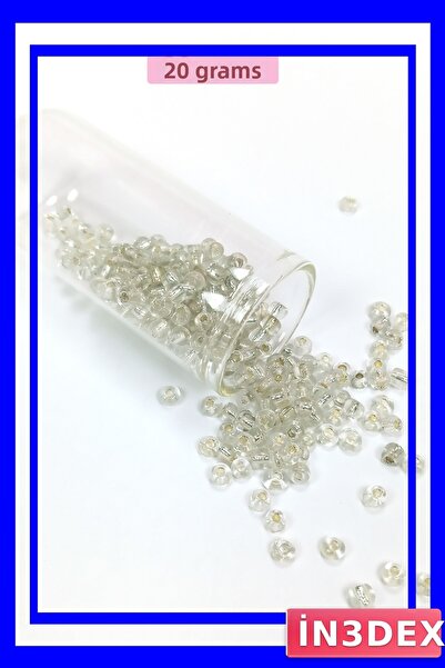 İN3DEX Transparent Cast Glass Beads 4mm Large Size 20 Grams