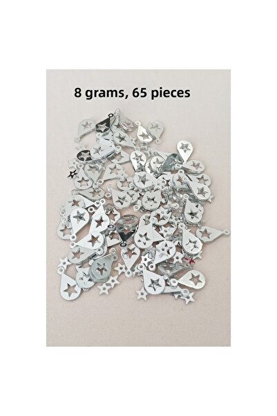 Royaleks Oya Abiye Brățară Colier Plexi Plastic Metalic Paiete Culoare Argint...