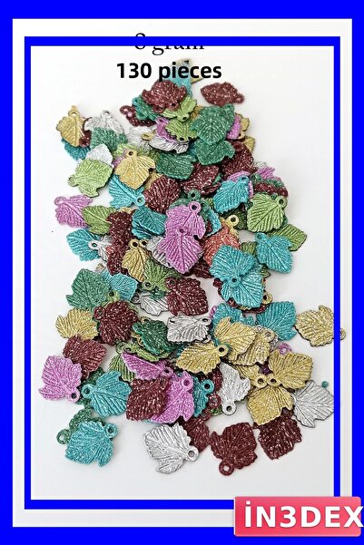 İN3DEX Plexi Plastic Beads Sequins Set Mixed Colors 130 Pieces