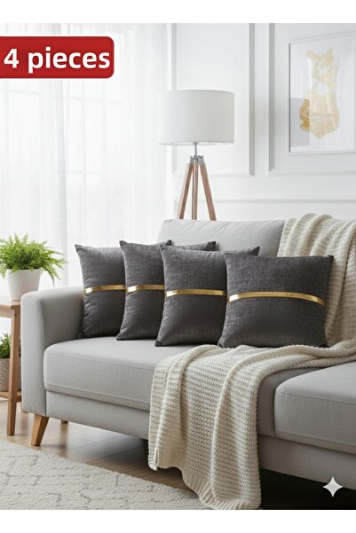 baladı home ev tekstil home collection طقم أغطية وسائد مخملية فاخرة مكون من 4...