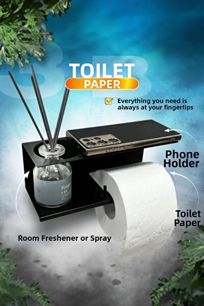 3art Metal Διακοσμητική μεταλλική αυτοκόλλητη θήκη για χαρτί υγείας - Μοντέρν...