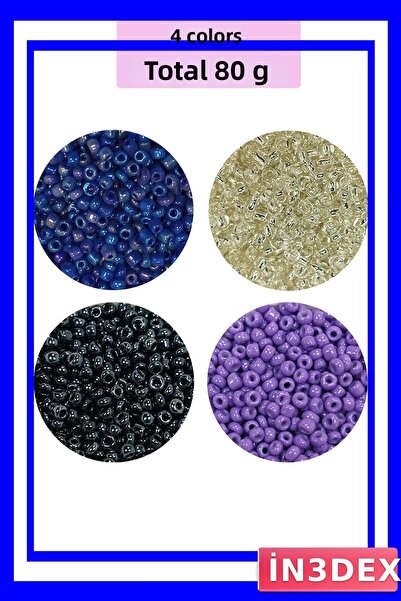 İN3DEX خرز زجاجي مصبوب بسمك 2 مم، 4 خيارات ألوان مختلفة