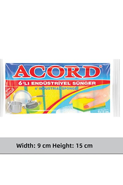 izmiryapımarket Industrial Thick Sponge 6-Pack (1 Pack Contains 6 Sponges)