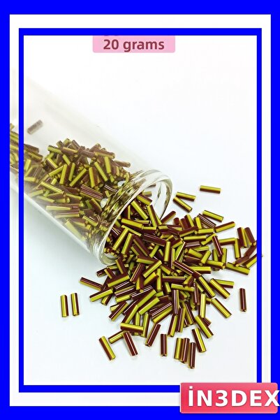 İN3DEX خرز قطع الأنابيب بقطر 2 مم وطول 10 مم، 20 جرامًا