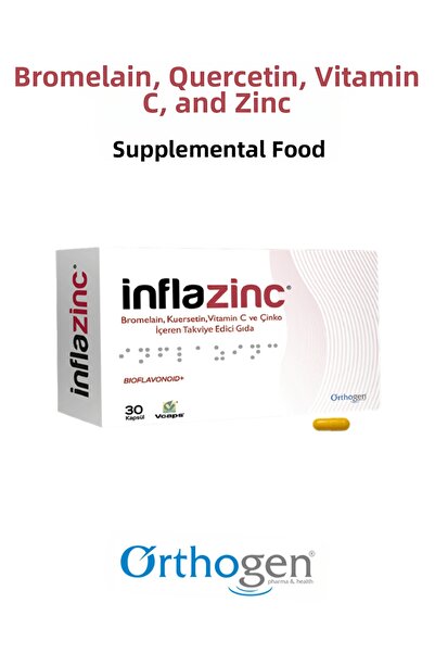 Orthogen إنفلازينك 30 كبسولة |   مكمل غذائي يحتوي على البروميلين والكوكيزتين ...