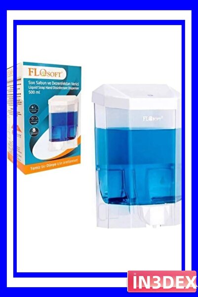 İN3DEX موزع صابون سائل شفاف من البلاستيك ذو سعة كبيرة