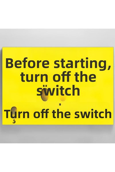 TECHNOPA Turn Off Switch before Welding Warning Sign 20X30Cm