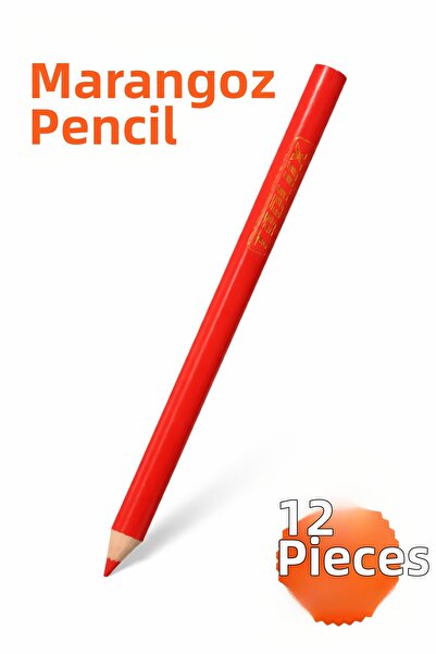 Badem10 (12 Pieces) Red Carpenter Pencil Construction Hobby Workshop Tile Mar...