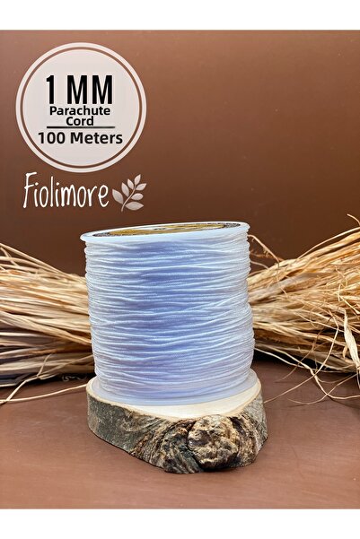 Fiolimore Parachute Cord White Color 1 mm 1St Quality (1 Spool 45 Meters) Jew...