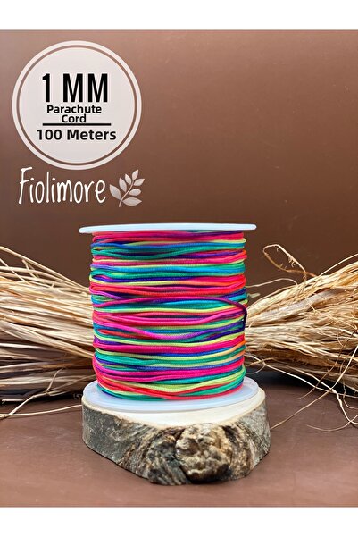 Fiolimore Parachute Cord Mixed Color 1 mm 1St Quality (1 Spool 45 Meters) Jew...