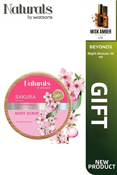 Naturals By Watsons مقشر الجسم بخلاصة الساكورا 200 جرام للعناية بالترطيب والت...