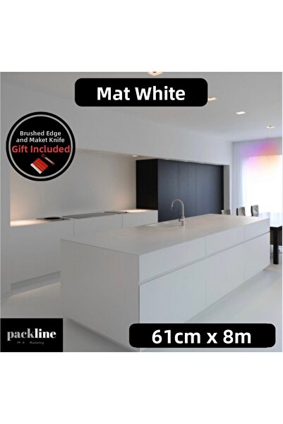 Packline Marketing Matte White Adhesive Foil Kitchen Cabinet and Furniture Co...