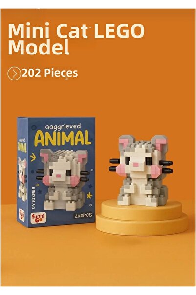 senacacollection Cat Model Bricks Building Toy Lego 1 Piece