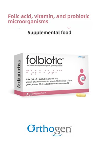 Orthogen حمض الفوليك الأحمر - 30 كبسولة