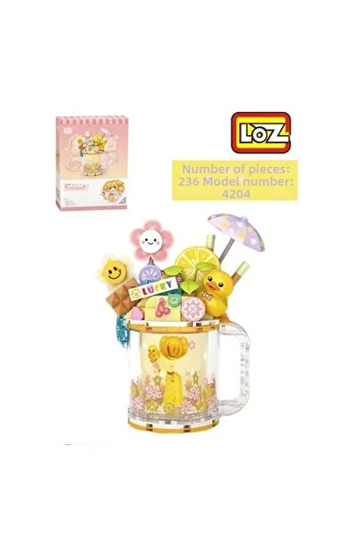 WOWMOMKIDS لعبة مكعبات بناء على شكل كأس آيس كريم بطة صفراء من لوز، 236 قطعة