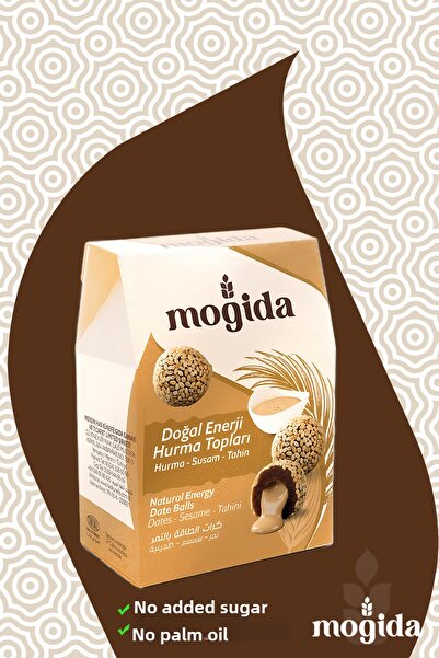 MOGİDA Natural Energy Balls 150Gr - No Sugar Added (1 Box = 10 Pieces)