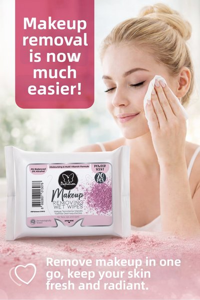 Papilion Powder Extract Ph Balanced Moisturizing Makeup Removal Wipes 20X3 60 Sheets