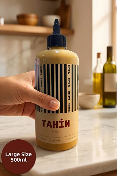FARMİO Premium Tahini 500Gr - Aç-Kapa Squeeze Bottle - Special Roasted