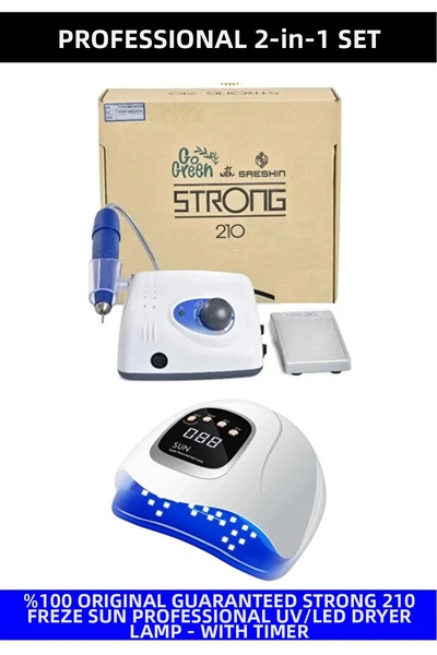 ARLOVİS مجموعة طلاء الأظافر الدائم للتركيبات الاصطناعية (ماكينة طحن قوية 210 ...