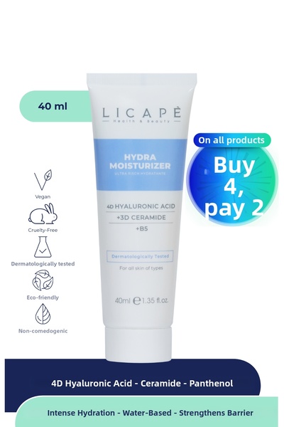 Licape مرطب مكثف بحمض الهيالورونيك 4D - كريم مائي 40 مل