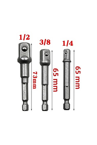 SEKA HAND TOOLS 3 Piece Hex Plus Socket Adapter Set
