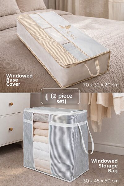 PONÇİK BEBEK Under-The-Bed Storage Organizer with Windows, Large Size Storage...