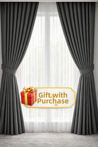 Monami Lux 1. Cortina de fundal din in antracit, seria Paris, calitate premiu...