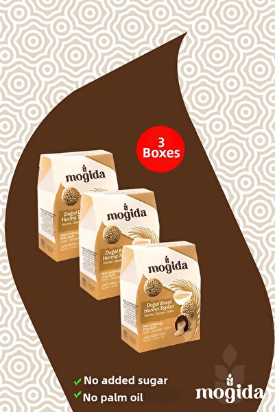 MOGİDA Natural Energy Balls 450Gr - Sugar-Free 3-Pack Deal