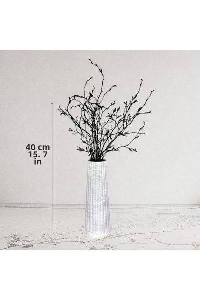 KumKum Natural Black Dry Hornbeam Branch Decoration (40 cm) – Black Marble Pa...