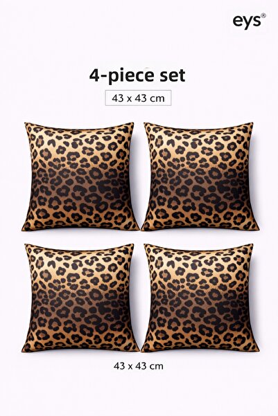 Eys Husă de pernă din bumbac imprimată digital pe ambele părți – cu fermoar a...